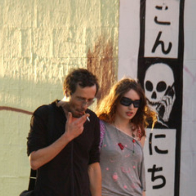 Photo of Michael Wincott and his former girlfriend, Elizabeth Jagger. 